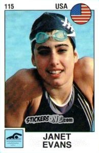 Sticker Janet Evans - Supersport 1988 n. 115 - Panini
