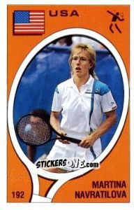 Sticker Martina Navratilova - Supersport 1988 n. 192 - Panini