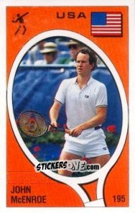 Sticker John McEnroe - Supersport 1988 n. 195 - Panini