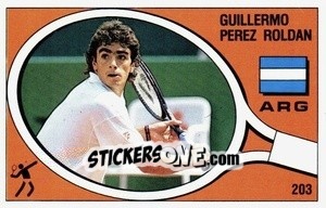 Sticker Guillermo Perez Roldan - Supersport 1988 n. 203 - Panini