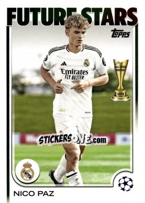 Sticker Nico Paz - UEFA Club Competitions 2024-2025
 n. 14 - Topps