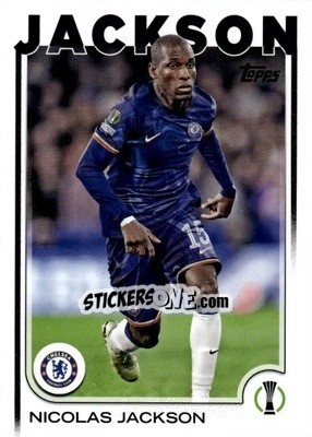 Sticker Nicolas Jackson - UEFA Club Competitions 2024-2025
 n. 41 - Topps
