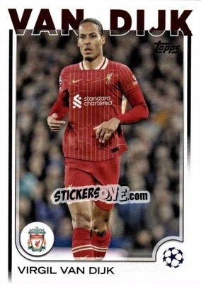 Sticker Virgil van Dijk - UEFA Club Competitions 2024-2025
 n. 44 - Topps