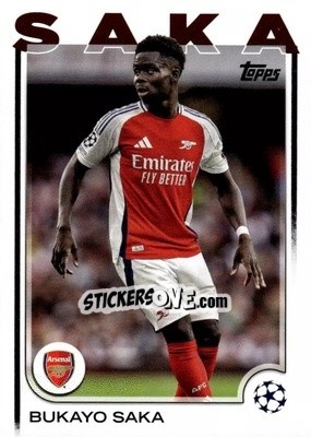 Sticker Bukayo Saka - UEFA Club Competitions 2024-2025
 n. 77 - Topps