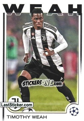 Sticker Timothy Weah - UEFA Club Competitions 2024-2025
 n. 88 - Topps