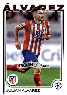 Sticker Julián Álvarez - UEFA Club Competitions 2024-2025
 n. 171 - Topps