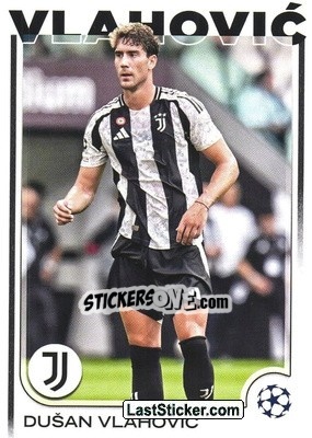 Sticker Dušan Vlahović - UEFA Club Competitions 2024-2025
 n. 176 - Topps