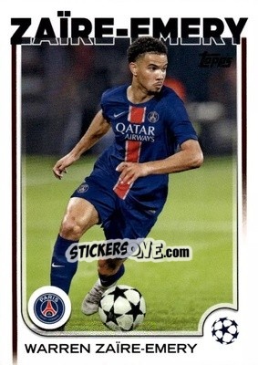Sticker Warren Zaïre-Emery - UEFA Club Competitions 2024-2025
 n. 197 - Topps