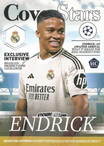 Sticker Endrick - UEFA Club Competitions 2024-2025
 n. CS-13 - Topps