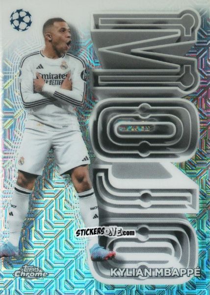 Sticker Kylian Mbappé - UEFA Club Competitions 2024-2025
 n. MJ-25 - Topps