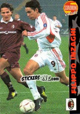Sticker Filippo Inzaghi - Stadion Cards 2000-2005 n. 304 - Stadion Cards