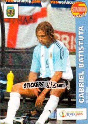 Sticker Gabriel Batistuta - Stadion Cards 2000-2005 n. 403 - Stadion Cards