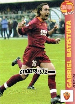 Sticker Gabriel Batistuta - Stadion Cards 2000-2005 n. 20 - Stadion Cards