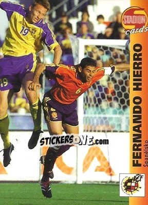 Sticker Fernando Hierro - Stadion Cards 2000-2005 n. 29 - Stadion Cards