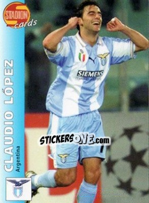 Sticker Claudio Lopez - Stadion Cards 2000-2005 n. 36 - Stadion Cards