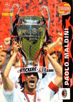 Sticker Paolo Maldini - Stadion Cards 2000-2005 n. 595 - Stadion Cards