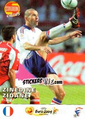 Sticker Zinedine Zidane - Stadion Cards 2000-2005 n. 708 - Stadion Cards