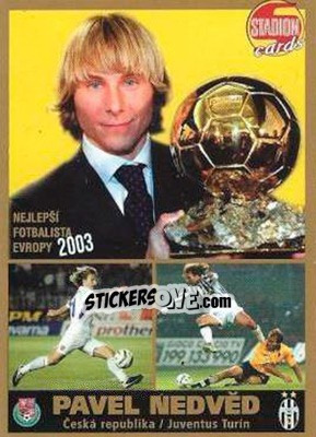 Sticker Pavel Nedved - Stadion Cards 2000-2005 n. P019a - Stadion Cards