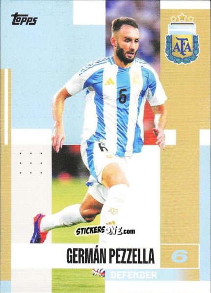 Cromo Germán Pezzella - Argentina 2024 Team Set
 n. 13 - Topps