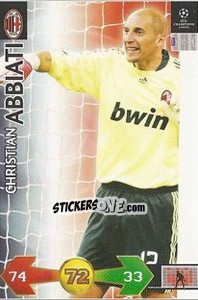 Sticker Christian Abbiati - UEFA Champions League 2009-2010. Super Strikes - Panini