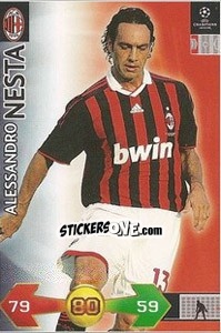 Sticker Alessandro Nesta - UEFA Champions League 2009-2010. Super Strikes n. 2 - Panini