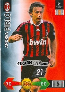 Sticker Andrea Pirlo - UEFA Champions League 2009-2010. Super Strikes n. 5 - Panini