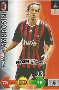 Sticker Massimo Ambrosini - UEFA Champions League 2009-2010. Super Strikes n. 6 - Panini