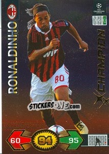 Sticker Ronaldinho - UEFA Champions League 2009-2010. Super Strikes n. 13 - Panini