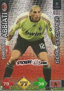 Sticker Christian Abbiati - UEFA Champions League 2009-2010. Super Strikes - Panini