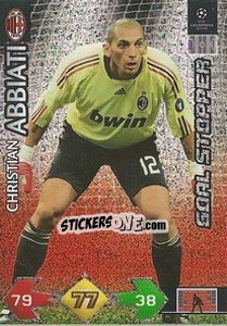 Sticker Christian Abbiati - UEFA Champions League 2009-2010. Super Strikes n. 16 - Panini