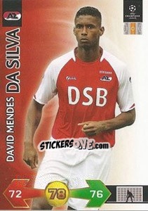 Sticker David Mendes da Silva - UEFA Champions League 2009-2010. Super Strikes n. 23 - Panini