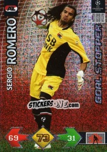 Sticker Sergio Romero - UEFA Champions League 2009-2010. Super Strikes - Panini