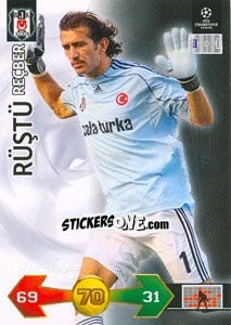 Sticker Rustu Recber - UEFA Champions League 2009-2010. Super Strikes - Panini