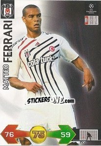 Sticker Matteo Ferrari - UEFA Champions League 2009-2010. Super Strikes - Panini