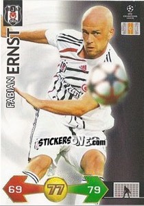 Sticker Fabian Ernst - UEFA Champions League 2009-2010. Super Strikes n. 34 - Panini