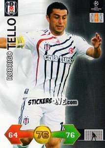 Sticker Rodrigo Tello - UEFA Champions League 2009-2010. Super Strikes n. 35 - Panini
