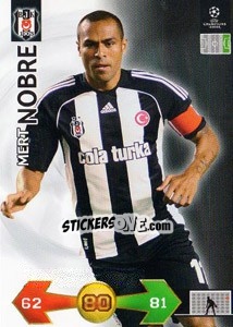 Sticker Mert Nobre - UEFA Champions League 2009-2010. Super Strikes n. 36 - Panini