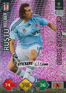 Sticker Rustu Recber - UEFA Champions League 2009-2010. Super Strikes n. 40 - Panini