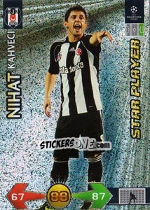 Sticker Nihat Kahveci - UEFA Champions League 2009-2010. Super Strikes - Panini