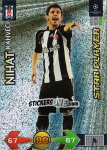 Sticker Nihat Kahveci - UEFA Champions League 2009-2010. Super Strikes n. 41 - Panini