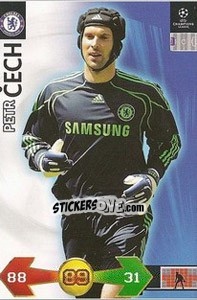 Sticker Petr Cech - UEFA Champions League 2009-2010. Super Strikes n. 42 - Panini