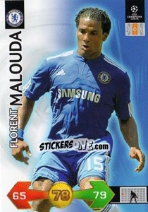 Sticker Florent Malouda - UEFA Champions League 2009-2010. Super Strikes n. 51 - Panini