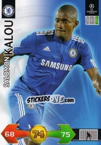 Sticker Salomon Kalou - UEFA Champions League 2009-2010. Super Strikes n. 53 - Panini