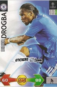 Sticker Didier Drogba - UEFA Champions League 2009-2010. Super Strikes - Panini