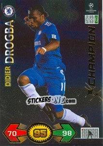 Sticker Didier Drogba - UEFA Champions League 2009-2010. Super Strikes n. 58 - Panini