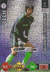 Sticker Petr Cech - UEFA Champions League 2009-2010. Super Strikes n. 61 - Panini
