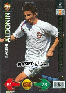 Sticker Aldonin Evgeni - UEFA Champions League 2009-2010. Super Strikes - Panini