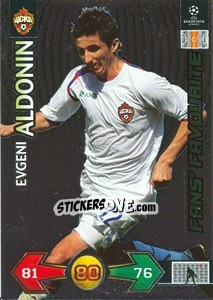 Sticker Aldonin Evgeni - UEFA Champions League 2009-2010. Super Strikes n. 74 - Panini