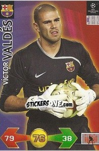 Sticker Valdes Victor - UEFA Champions League 2009-2010. Super Strikes - Panini