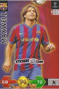 Sticker Maxwell - UEFA Champions League 2009-2010. Super Strikes n. 93 - Panini